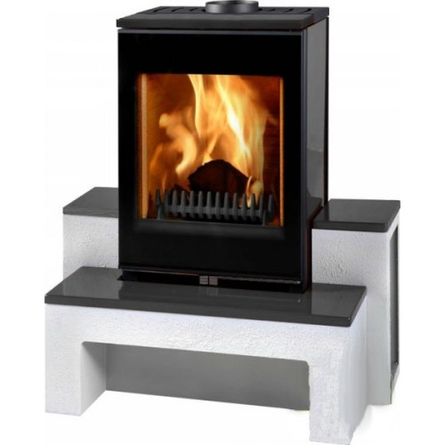 THORMA GRENOBLE Krbové kachle čierna / biely podstavec / čierna