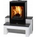 THORMA GRENOBLE Krbové kachle čierna / biely podstavec / čierna