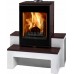 THORMA GRENOBLE Krbové kachle čierna / biely podstavec / tmavo hnedá