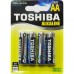 TOSHIBA Alkalické tužkové batérie LR6 4BP AA 35040107