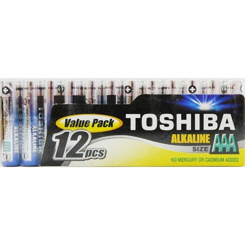TOSHIBA Alkalické tužkové batérie G LR03 12S MP-12 AAA 35040111