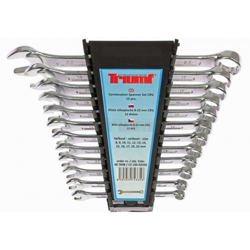Kľúče očkoploché 8 - 22 mm, sada 12 dielov,100-02502