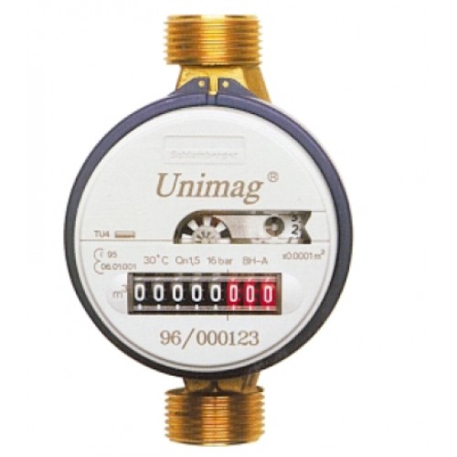 UNIMAG TU4TV Bytový vodomer 1/2", 110 mm na teplú vodu UNIMAG TU4TV Bytový vodomer 1/2", 110 mm na teplú vodu