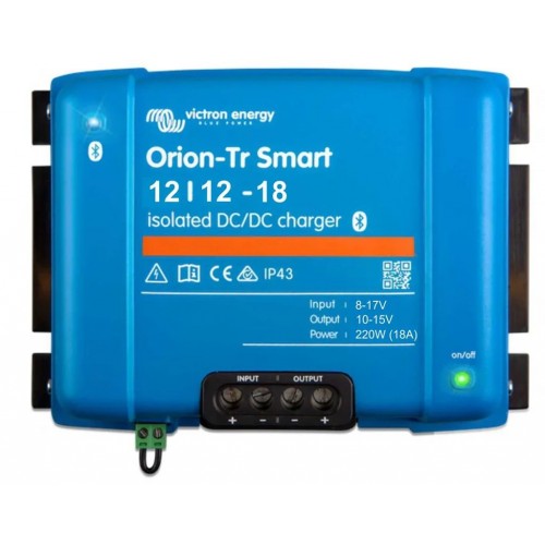 Victron Energy Orion-Tr Smart DC-DC Nabíjačka 12/12-18A (220W), izolovaná ORI121222120 Victron Energy Orion-Tr Smart DC-DC Nabíjačka 12/12-18A (220W), izolovaná ORI121222120