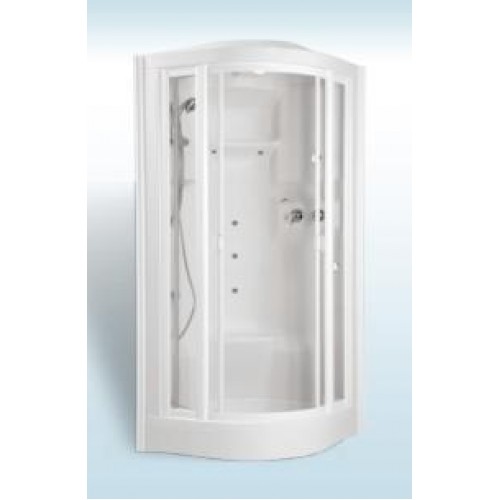 TEIKO ECO Hydro Steam masážny a parný box 94 x 94 x 221 cm, biela V271090N00T01041