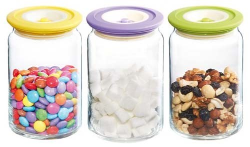 STONELINE Vákuové nádoby 750ml, viacfarebná, sada 4 ks, WX-14068