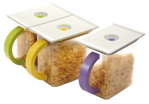 STONELINE Vákuové dózy, viacfarebné, sada 4 ks, WX-14069