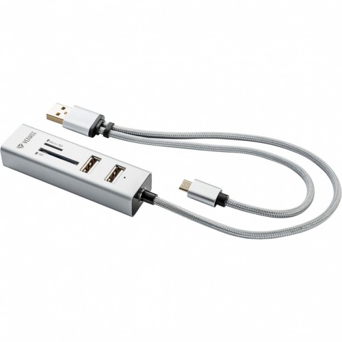 YENKEE COMBO YHC 102SR USB OTG HUB + čítačka biela 45012402