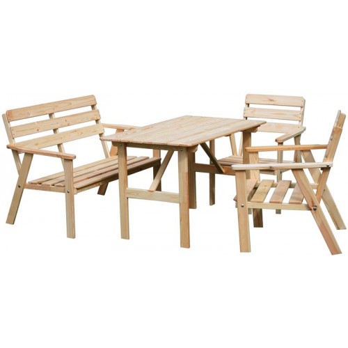 Záhradný set NORDIC - FSC, borovica prírodná 67/62 Záhradný set NORDIC - FSC, borovica prírodná 67/62