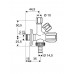 SCHELL COMFORT Kombinovaný rohový ventil, chróm 1/2 "x3/4"x 3/8 "035510699