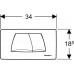 GEBERIT ovládacie tlačítko TWINLINE, 115.888.11.1, biela