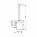 Hansgrohe PURAVIDA WC kefa s držiakom z keramiky, chróm 41505000