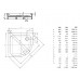 Kaldewei ZIRKON 606-2 sprchová vanička 100 x 100 x 3,5 cm s nosičom 457148040001