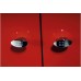 SAPHO Aila 55676 skrinka vysoká s košom 35x140x30cm, pravá, červená / čierna