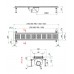 SANELA Nerezový kúpeľňový žliabok do priestoru SLKN 03FX, dĺžka 750 mm, mat 68036