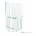 TEIKO SKKH 2/90 R55 sprchovací kút štvrťkruhový číre sklo V331090N52T22551