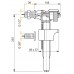 ALCAPLAST Napúšťací ventil bočný pre keramické nádržky A15 1 / 2 "