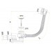 ALCAPLAST Sifón vaňový automat komplet kov (dĺžka 100 cm) A55KM100