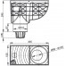 ALCAPLAST Univerzálny lapač strešných splavenín 300 × 155/110 priamy čierny AGV1