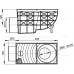 ALCAPLAST Univerzálny lapač strešných splavenín 300 × 155/110 bočné čierny AGV3