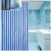 AQUALINE Sprchový záves 180x180cm, modré pruhy, ZV011