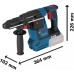 BOSCH GBH 18V-26F PROFESSIONAL Vŕtacie kladivo, SDS plus, 2× ProCORE18V 5.5Ah 061191000F