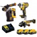 DeWALT DCK305P3T Kombo sada DCH273N + DCG405 + DCF887 + DCB115 + (18V/3x5,0Ah) kufor Tstak