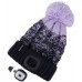 EXTOL LIGHT čiapka s čelovkou 4x45lm, USB nabíjanie, tmavo modrá/fialová s brmbolcom 43466