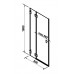 KOLO Niven krídlové dvere do niky 80 cm ľavé, otvárateľné von Reflex FDRF80222003L