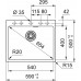 Franke MRG 610-54 FTL, 590x500 mm, fragranitový drez, onyx 114.0661.456