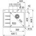 Franke Centro CNG 611-62 TL/2, 620x500 mm, fragranitový drez, Onyx 114.0637.503