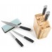 G21 Sada nožov Gourmet Damascus v bambusovej bloku 5 ks + brúsny kameň 6002216