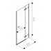 KOLO Next krídlové dvere do niky 120 cm, dvere otvárané von, pravé HDRF12222003R
