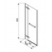 KOLO Next krídlové dvere do niky s madlom 80 cm, dvere otvárané von, ľavé HDRF80222R03L