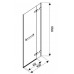 KOLO Next krídlové dvere do niky s madlom 90 cm, dvere otvárané von, pravé HDRF90222R03R