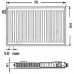 Kermi Therm X2 Profil-V doskový radiátor 11 300 / 800 FTV110300801L1K