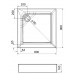 KOLO First čtvercová sprchová vanička 80 x 80 cm s integrovaným panelem XBK1680000