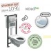 KOLO Nova Pre Bez Bariér závesný set: inštalačný modul Technic GT a závesný klozet 99362