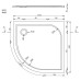 ARTTEC STONE 9090R L - sprchová vanička štvrťkruhová PAN00910