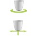 PLASTKON Dekoratívne kvetináč Ella Twist'n'Roll 40 cm matná hráškovo zelená