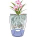 PLASTKON Dekoratívne kvetináč Orchid 11 cm transparentná fialová