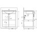 AQUALINE POLY umývadlová skrinka 66x74,6x46,5cm, biela PL072