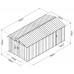 Riwall PRO RMCG 20x10 Anthracite - garáž 6 x 3 m so sedlovou strechou antracit CG-K2010