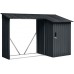 Riwall PRO RMWS 3x9 Anthracite - prístrešok na drevo s kôlňou 2,7 x 1,6 m WS-XDB-E-A