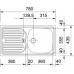 Franke Eurostar ETN 614 6/4"  780 x 435 mm, nerezový drez 101.0120.134
