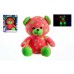 Medvedík svietiace v tme 21cm ružový / zelený plyš