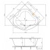TEIKO Vaňa Diamant rohová 149x149 cm - HTP systém ECO HYDRO V211149N04T02211