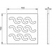 ALCAPLAST Dizajnová mriežka 102 × 102 × 5 nerez MPV002