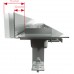 ALCAPLAST Flexible Podlahový žľab 550 mm pre perforovaný rošt k stene APZ4-550
