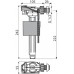 ALCAPLAST Napúšťací ventil bočný pre plastové nádržky A150P-1/2"